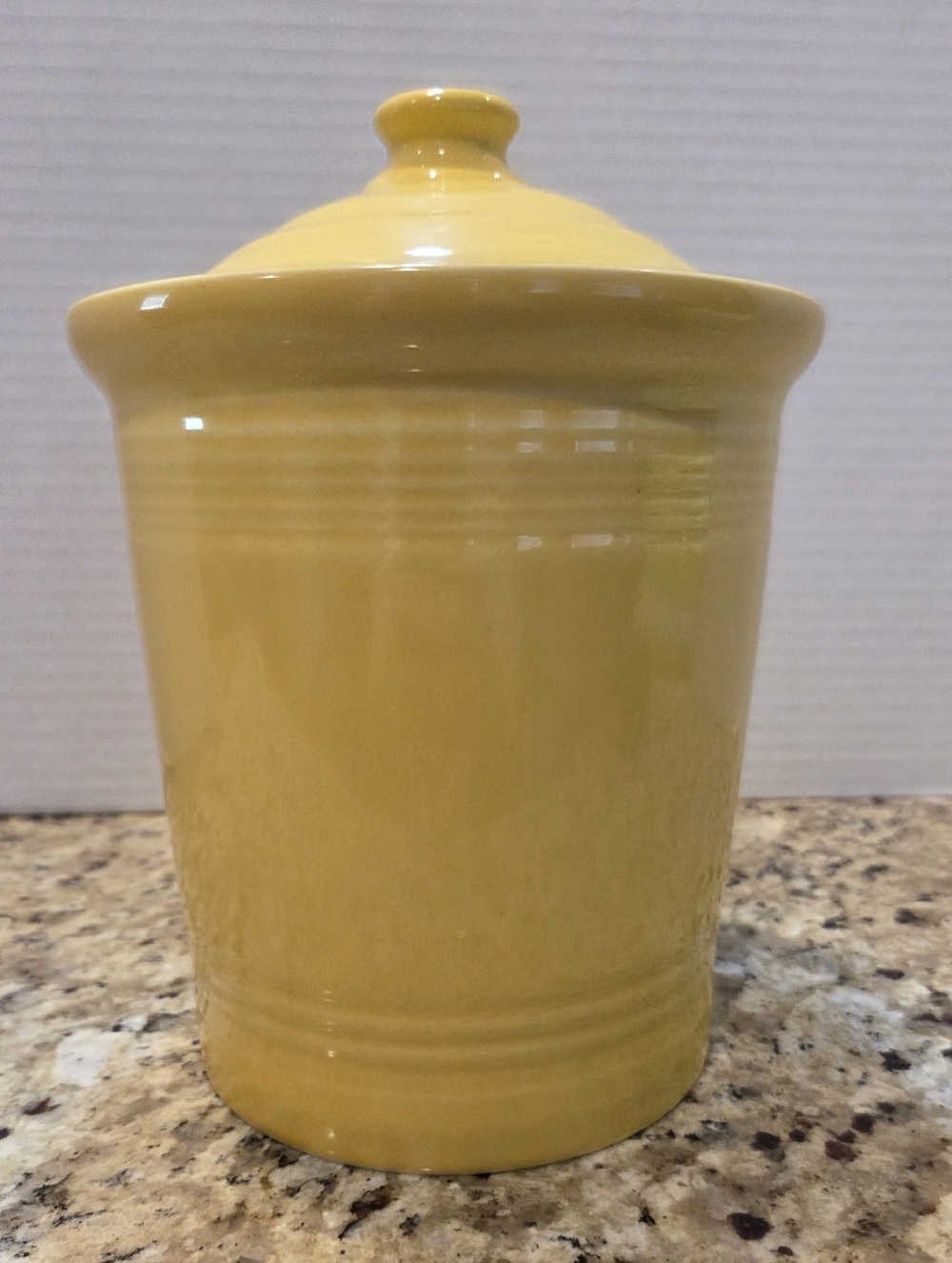 Sunflower Yellow  Fiesta Canister 2qt Homer Laughlin 9" Lidded Kitchen Crock Med